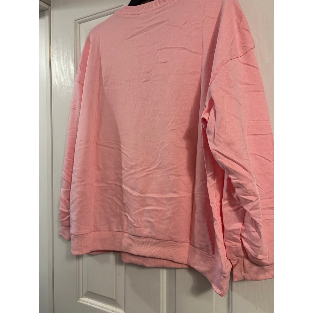 Disney Parks Pink Castle Embroidered Sweatshirt - Picture 3 of 4